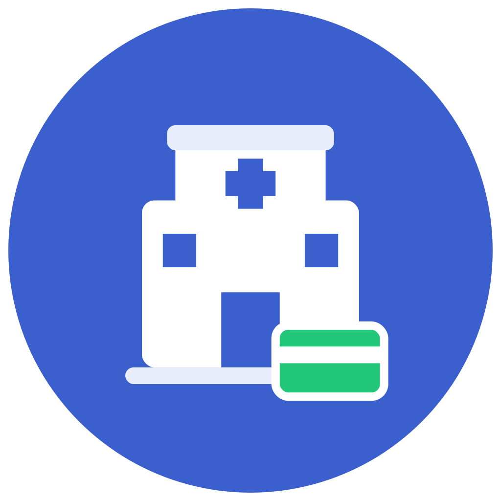 Cashless hospitalization icon